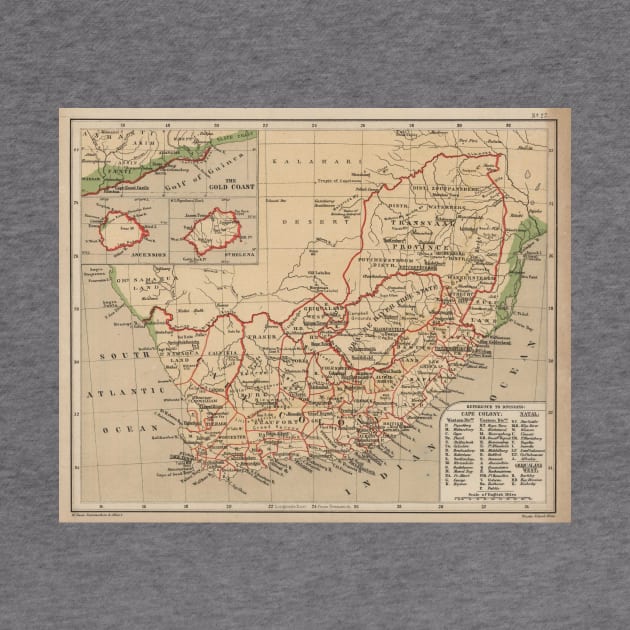 Vintage Map of South Africa (1880) by Bravuramedia